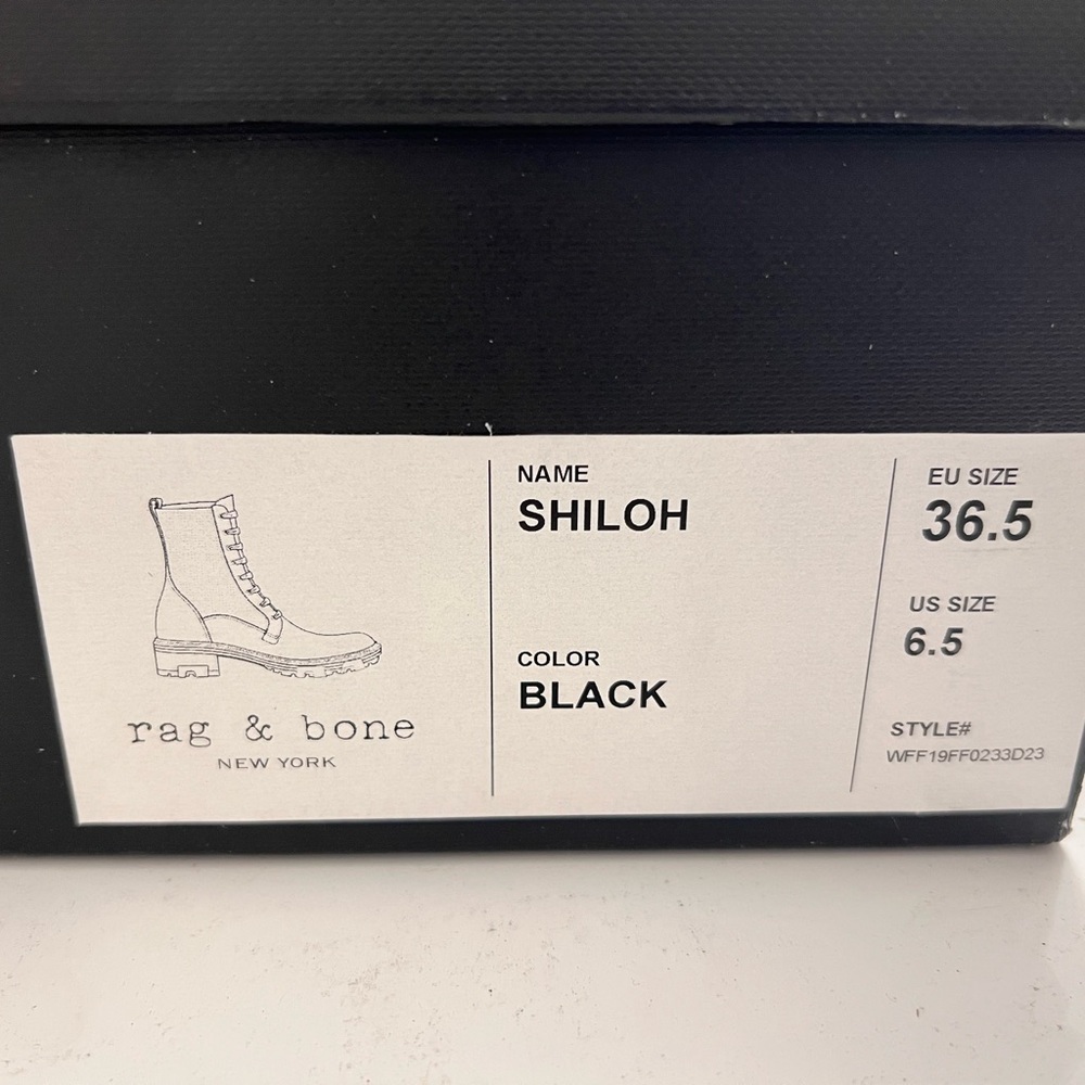 rag & bone Women's Shiloh Boots, Black, 6.5 Medium US - Picture 7 of 9